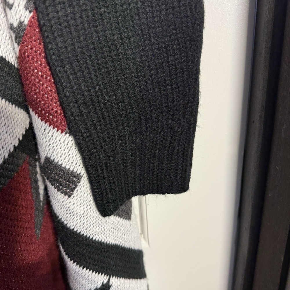 WMS 3XL Southwest Vibe Fringe Shawl Cardigan Long Sleeve Cozy - Picture 4 of 15